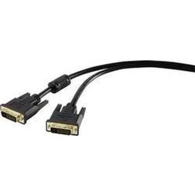 Afbeelding van Renkforce RF 4212195 DVI kabel Aansluitkabel D 24+1 polige stekker, stekker 1.80 m Zwart Met