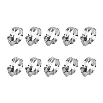 Afbeelding van Slangclips, roestvrijstalen klemmen, slangklem roestvrij staal, 304 clips voor soft pipe, spanbereik 6 12 mm, bandbreedte 8 10 stuks