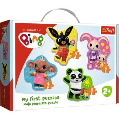 Afbeelding van Trefl Puzzel, Bing Bunny, van 3 tot 6 elementen, 4 Sets, en Vriendjes, voor kinderen vanaf 2 jaar