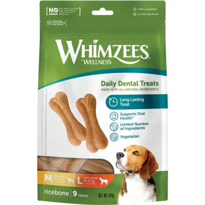 Afbeelding van Whimzees Rice Bone Voordeelverpakking 9 stuks