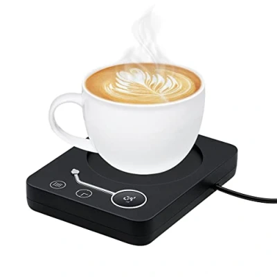 Afbeelding van Mcbazel Calentador de Tazas Café 40C 55C 65C 75C Grado Celsius Sensor Gravedad Temporizador Temperatura Tres Velocidades Almohadilla Calentadora Negro