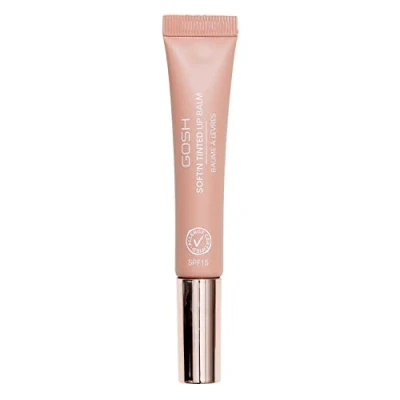 Afbeelding van GOSH Gekleurde lippenbalsem I lippenverzorging met kleur in nougat (002) soepele zachte lippen &amp; verzorging één Glossy Booster lippenstift veganistische ingrediënten lippenverzorgingsstift SPF 15