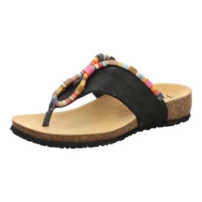 Afbeelding van Think! Julia duurzame teenslippers voor dames, 0000 zwarte combi, 41 EU