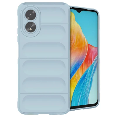 Afbeelding van Oppo A18 Hoesje Siliconen en TPU (zacht) iMoshion Softcase/Backcover Lichtblauw Telefoonhoesje