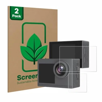 Afbeelding van ScreenLeaf Screenprotector voor Akaso Brave 4 Pro Duurzame schermbescherming Folie Beschermfolie transparant (2 Stuks)