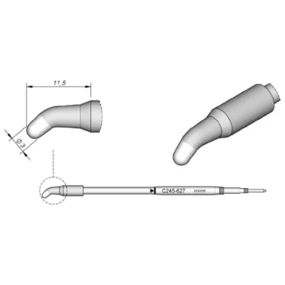 Afbeelding van JBC Tools C245406 soldeerpunt Beitelvorm, Recht Grootte 0.7 mm Lengte soldeerpunt: 10 Inhoud: 1 stuk(s)