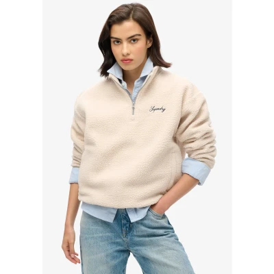 Afbeelding van Superdry Country Club jas met borgvoering en korte rits Dames Truien