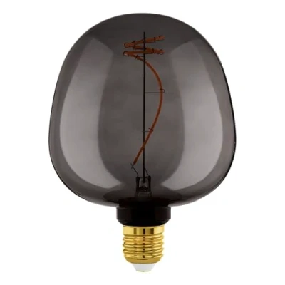 Afbeelding van EGLO LED Lamp E27 Ø 12,5 cm G125 Zwart 2000K Dimbaar