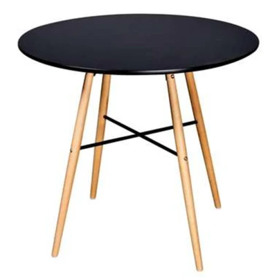 Afbeelding van Eettafel rond MDF zwart