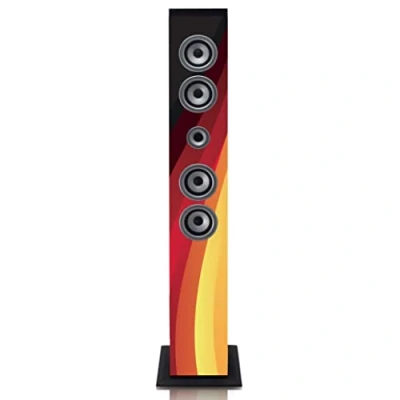 Afbeelding van Ices IBT 6 Deutschland Speaker toren met Bluetooth®, FM Radio, USB en SD speler Duitse vlag Black Red Gold