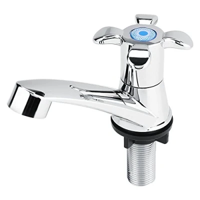 Afbeelding van Wastafelkranen Enkele Koude Kraan Waterkraan Badkamer Wastafel Kranen Hendel voor Thuis Keuken (Blossom G1/2)