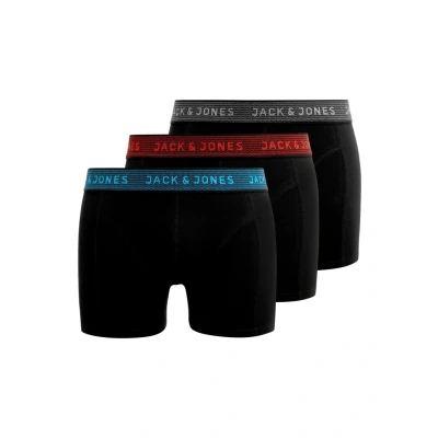 Afbeelding van JACK &amp; JONES JUNIOR boxershort set van 3 zwart/multi
