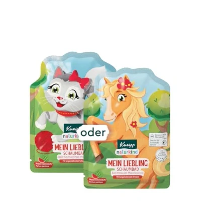 Afbeelding van Kneipp Naturkind Schuimbad Mijn Favoring, badadditief met verzorgende amandelolie en watermeloenextract voor magisch badplezier, fruitige watermeloengeur rood water, vanaf 3 jaar, 40 ml