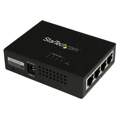 Afbeelding van StarTech.com 4 poorts gigabit midspan PoE+ injector 802.3at/af