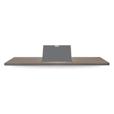 Afbeelding van LoooX Wooden collection bath shelf 88cm met houder antraciet eiken