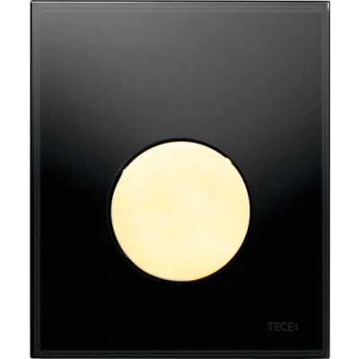 Afbeelding van TECE Loop urinoir drukplaat glas zwart toets goud