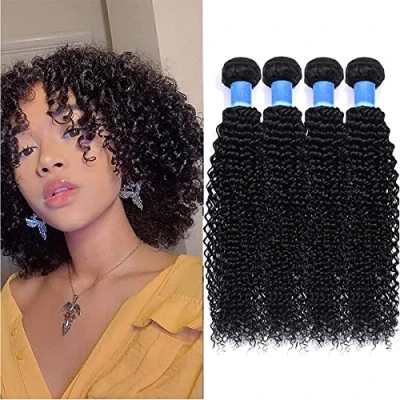Afbeelding van RICHAIR 4 Braziliaanse haarbundels,Deep Curly,50g/bundel, 200 g in totaal,10 inch(25.40cm), echt haar, steil, haarverlenging 8A