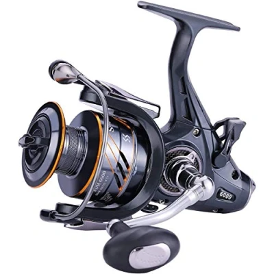 Afbeelding van Sougayilang Karpervissen Reel: 5 + 1 Afgeschermd Rvs BB Carbon Fiber Drag Karper Rollen, voor Zoutwater of Zoetwater Vissen Rollen 40