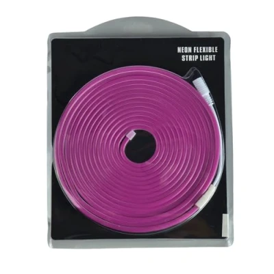 Afbeelding van Jandei Flexibele neon led lichtstrip 12V, 5M 6x12mm 120 leds/meter. Knip elke 2,5 cm af. Decoratie voor binnen en buiten, perfect thuis, zakelijk, borden... (Paars)