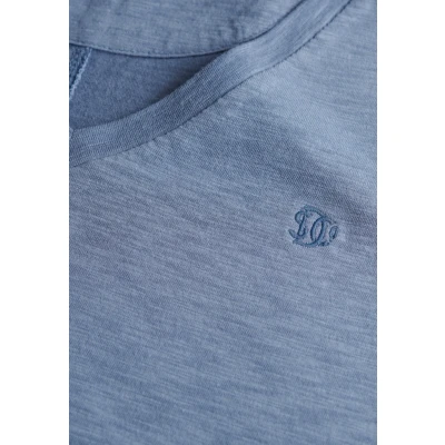 Afbeelding van Superdry Studios SLUB Embroidered Tshirt basic, Dames, Maat: 42, Tidal blue