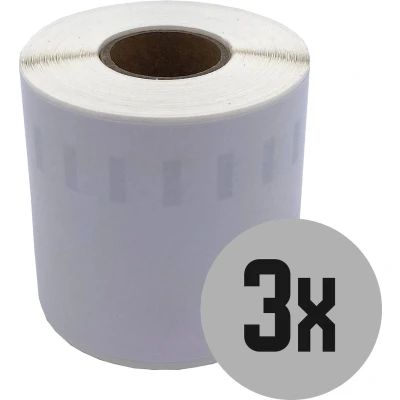 Afbeelding van DULA Dymo Compatible labels Wit 99019 S0722480 Brede orderneretiketten 3 rollen 59 x 190 mm 110 per rol