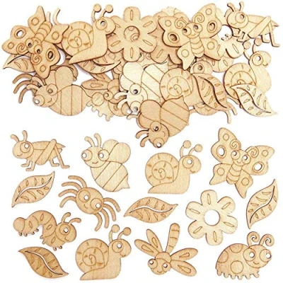 Afbeelding van Baker Ross FC721 Mini houten vormpjes insect Set van 100, Hout Knutselen voor Kinderen, Kaartmaak Benodigdheden,