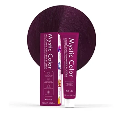 Afbeelding van Mystic Color Permanent Cream Coloring with Argan Oil and Calendula Long Lasting Hair Dark Irisée Blonde 6.2 100ml