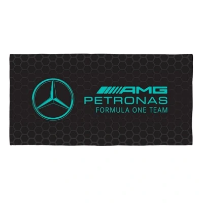 Afbeelding van Character World Mercedes AMG Petronas Officiële handdoek Superzacht gevoel, Formule 1 ontwerp Perfect voor thuis, bad, strand en zwembad, eenheidsmaat 75 cm x 150 cm, 100% katoen