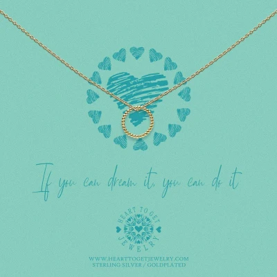 Afbeelding van Heart to Get, Ketting met nopjes karmaring, if you can dream it, do N502DKA20S
