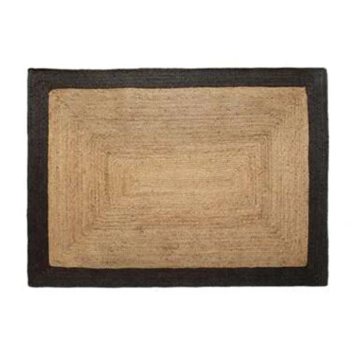 Afbeelding van Jute Vloerkleed Rechthoek Naturel/Antraciet 160 x 230 cm (M)