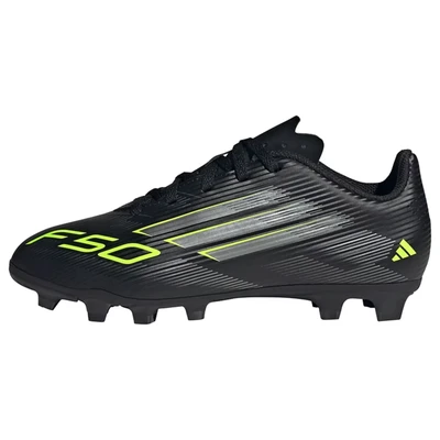 Afbeelding van adidas Performance F50 CLUB Unisex Voetbalschoenen met kunststof noppen voor kinderen, Maat: 31, Core black/iron coloured/lucid lemon Schoenen