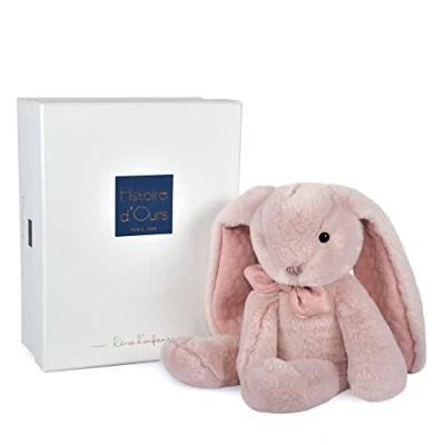 Afbeelding van Histoire d&#039;Ours Pluche konijn roze 30 cm PREPPY CHIC HO3136