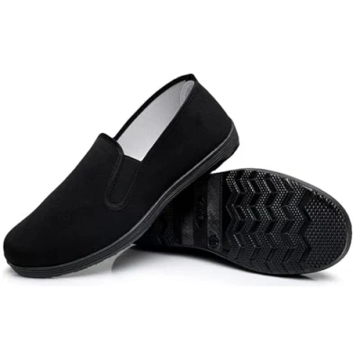 Afbeelding van Kung Fu canvas schoenen Tai Chi Wushu Gongfu traditionele Chinese vechtkunst unisex flexibele pantoffels, Zwart, 42 EU