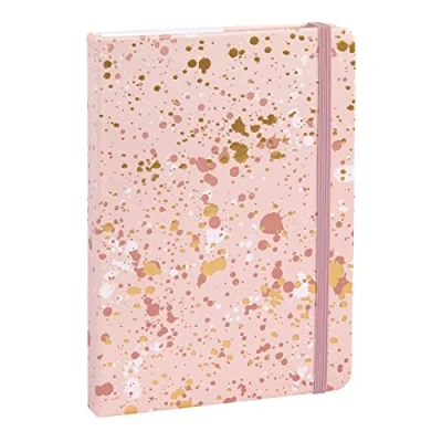 Afbeelding van Idena 12250 Notitieboekje Sparkle Rose, vierkant, 14 x 20 cm, 192 pagina&#039;s, 100 g/m², met kikkerzakje, lint en rubberen sluiting, 1 st.