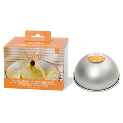 Afbeelding van Bolvormige bakvorm set van 3 , Aluminium 10 cm Decora