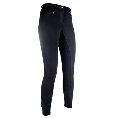 Afbeelding van HKM Rijbroek Basic Belmtex Grip 3/4 Zitvlak Zwart/Zwart 158