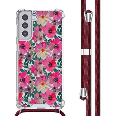 Afbeelding van Samsung Galaxy S21 Hoesje Kunststof iMoshion Softcase/Koordhoesje/Backcover Flower Water Telefoonhoesje