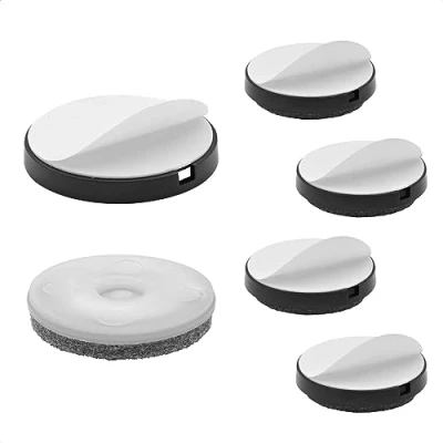 Afbeelding van WAGNER QuickClick® Viltglijders Meubelglijders I set van 4 om te kleven 4x voet+kleefpad+glijderinzet verwisselbaar wolvilt ULTRASOFT diameter Ø 50 mm Made in Germany 15830600
