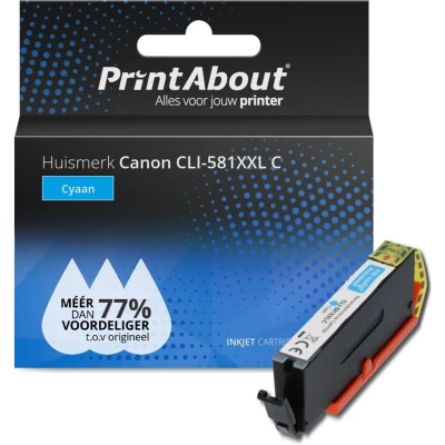 Afbeelding van Huismerk Canon CLI 581XXL C Inktcartridge Cyaan Extra hoge capaciteit