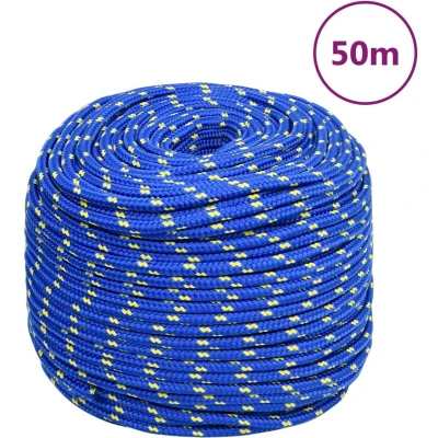 Afbeelding van vidaXL Boottouw 8 mm 50 m polypropyleen blauw