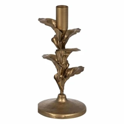 Afbeelding van Kaarshouder Gouden Ijzer 9,5 x 21 cm