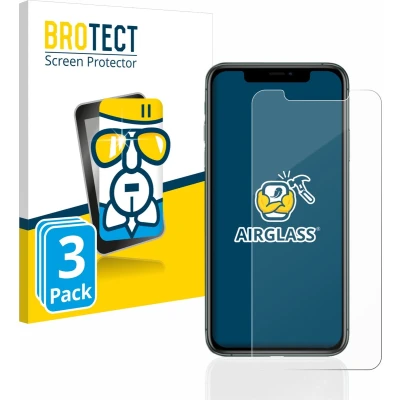 Afbeelding van BROTECT Screenprotector voor Apple iPhone 11 Pro Max Folie Beschermfolie Beschermglas transparant (3 Stuks)
