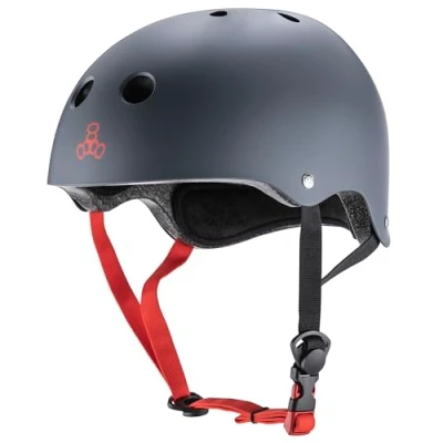 Afbeelding van Triple 8 3013 Brainsaver EPS Unisex Rubber Helm, Grijs (Grijs), L/XL