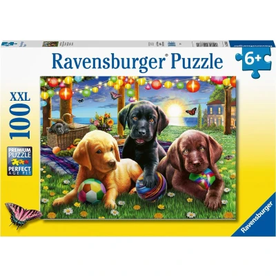 Afbeelding van Ravensburger puzzel Honden picknick 100