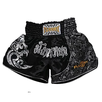 Afbeelding van FLUORY Muay Thai Fight Shorts, MMA Shorts Kleding Training Kooi Vechten Grappling Martial Arts Kickboksen Kleding, Mtsf15yinlong, M