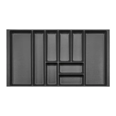 Afbeelding van ORGA BOX 2 Besteklade diepte: 461 x breedte: 809 mm antraciet met canvas structuur voor 90 cm Nobilia lade tot 07/2012 (AUB UW LEEGTE BINNEN METEN!)