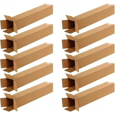 Afbeelding van EraGreen FEFCO201 B golf Premium verzendhulzen hoekig 10 stuks karton 100 x 1200 mm verzenddozen DHL, DPD, GLS vouwkarton 1