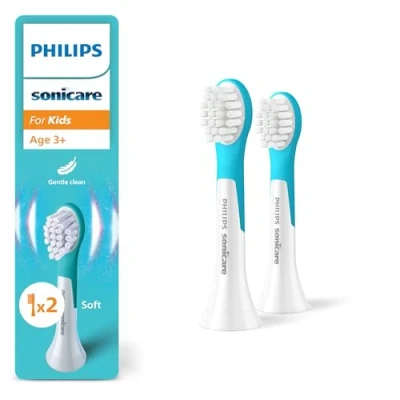 Afbeelding van Philips Sonicare For Kids Opzetborstels voor Elektrische Kindertandenborstel 3 7 jaar Wit Kind Verpakking van 2 HX6032/90