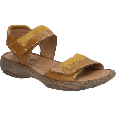Afbeelding van Josef Seibel Sandalen met sleehak, Dames, Maat: 38, Safran Leer