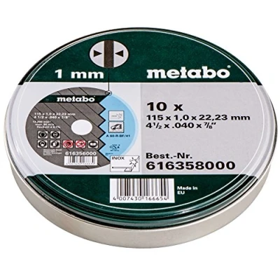 Afbeelding van Metabo Doorslijpschijven in blik (10 st.) Ø 115x1,0x22,23 616358000